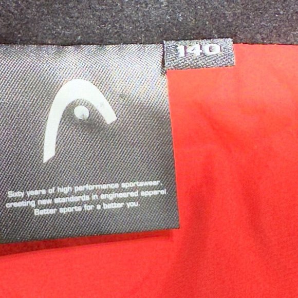 Head Ski Jacket Award Red Puffer Full Zip Hoodie Nylon Polyester Filled Kids Uni - Picture 6 of 8